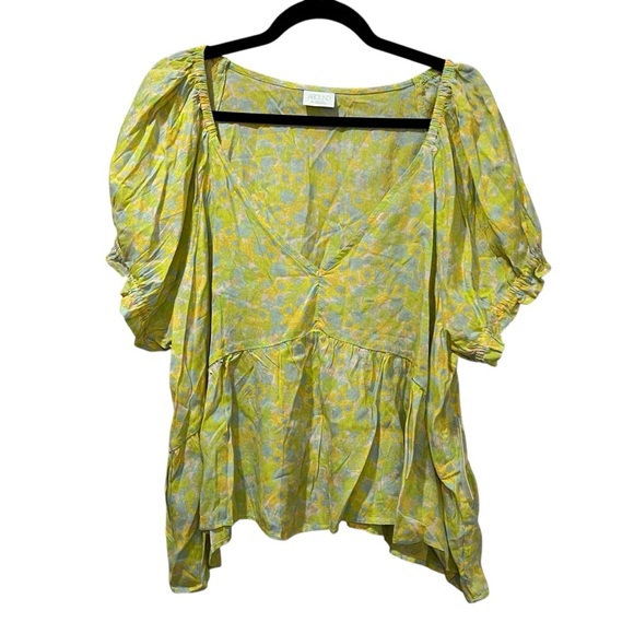Abound 3X Floral V Neck Blouse Summer NWT B1 - Picture 1 of 6